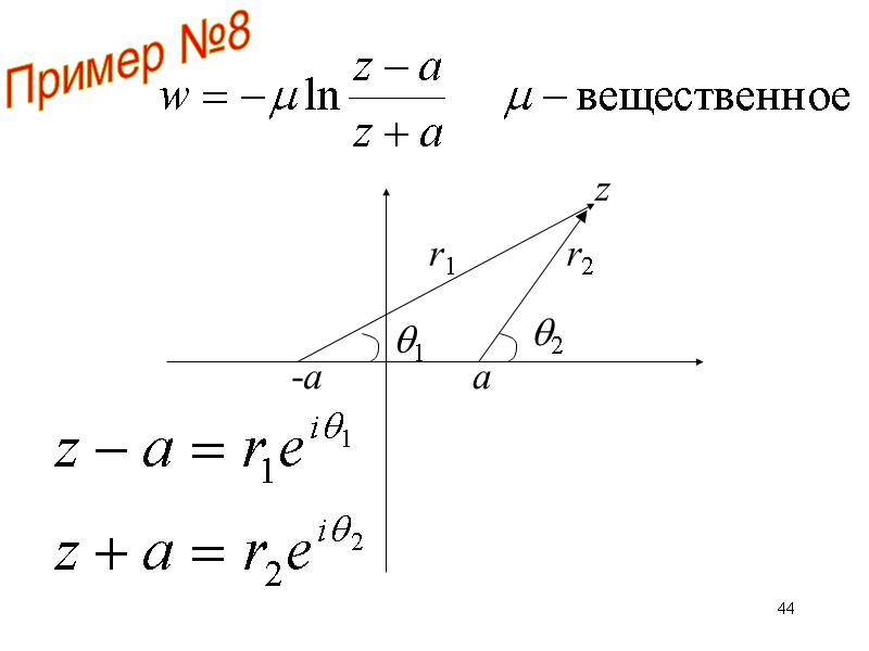 44 Пример №8 а -а z r1 r2 1 2 44 Пример №8 а -а z r1 r2 1 2